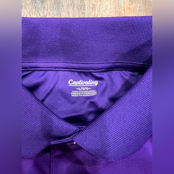 NWT Men's Purple Washington Huskies Lightweight Polo Size Large - Picture 3 of 6